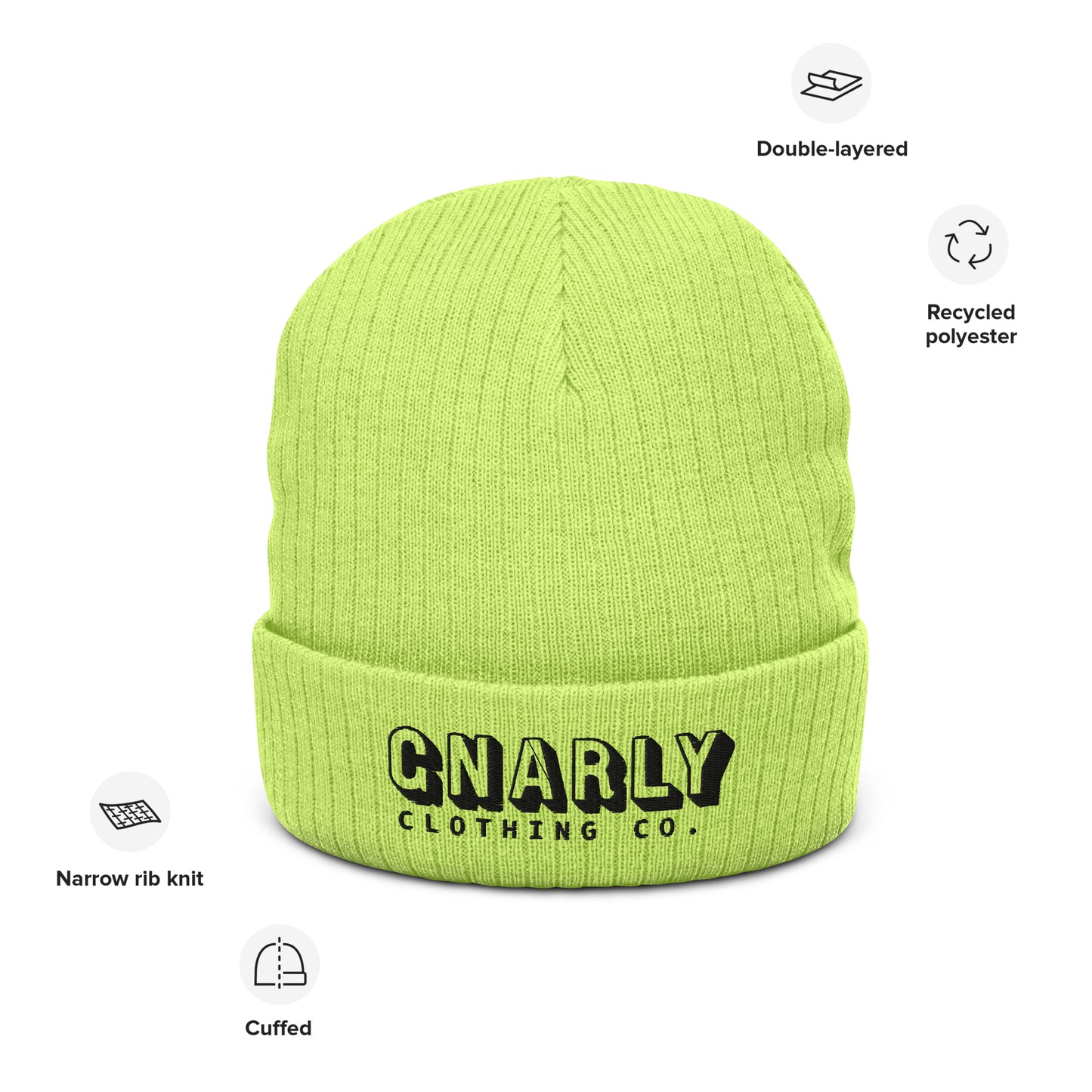 Unisex Embroidered Gnarly Beanie